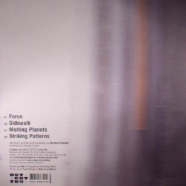 Terence Fixmer - Force EP — back sleeve