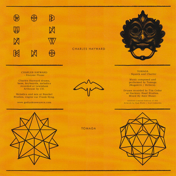 Charles Hayward / Tomaga : Enzyme Plume / Squeek & Chatter (7", Single, Club, Ltd)