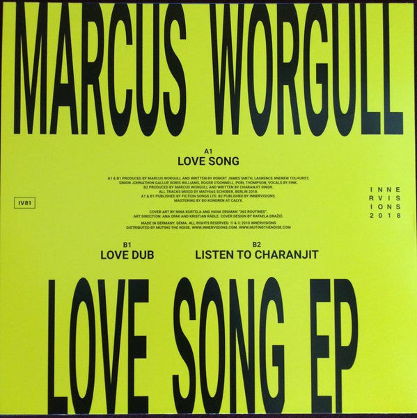 Marcus Worgull : Love Song  (12", EP)