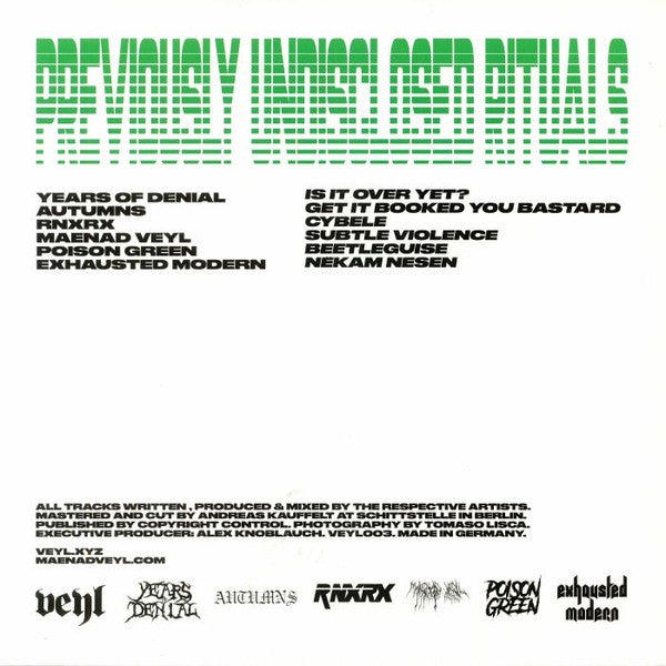 Various - Previously Undisclosed Rituals — back sleeve