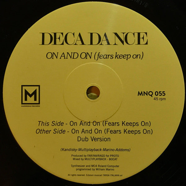 Decadance (2) : On And On (Fears Keep On) (12", RE)