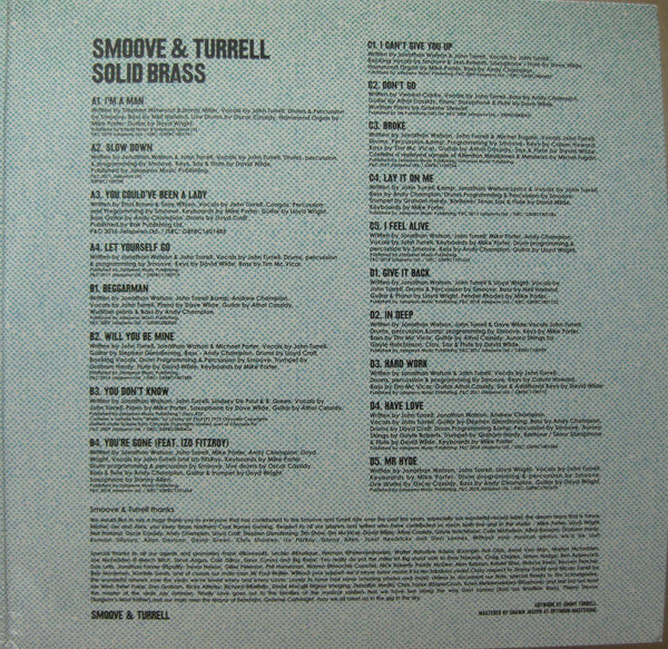 Smoove + Turrell : Solid Brass: Ten Years Of Northern Funk (2xLP, Comp, Gol)