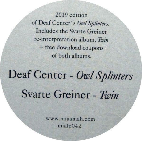 Deaf Center / Svarte Greiner - Owl Splinters / Twin — back sleeve