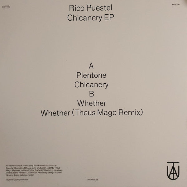 Rico Puestel : Chicanery EP (12", EP)