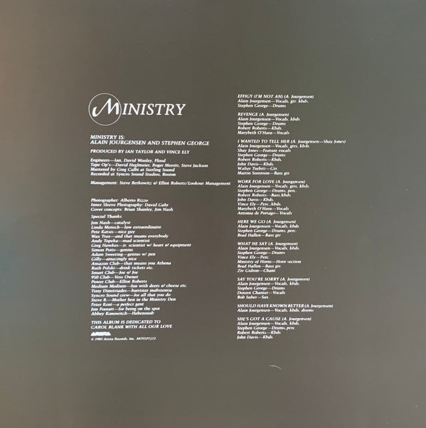 Ministry : With Sympathy (LP, Album, RE, 180)