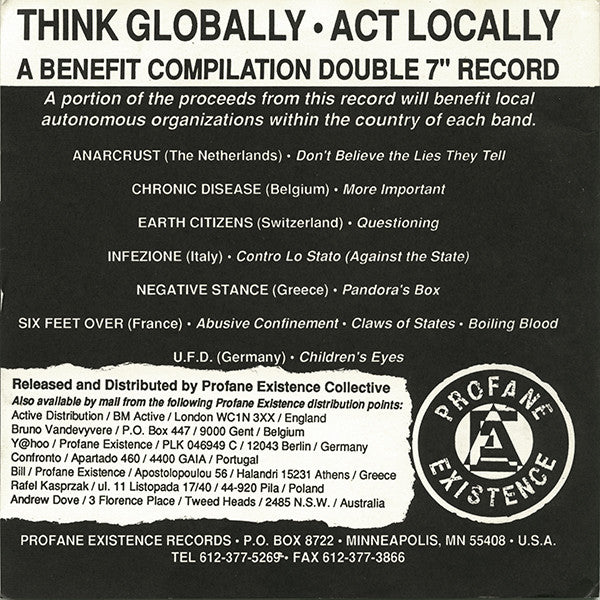Various : Think Globally, Act Locally. (2x7", Comp)