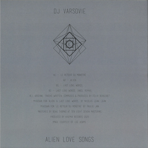 DJ Varsovie - Alien Love Songs — back sleeve