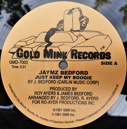 Jaymz Bedford* : Just Keep My Boogie (12", RE)