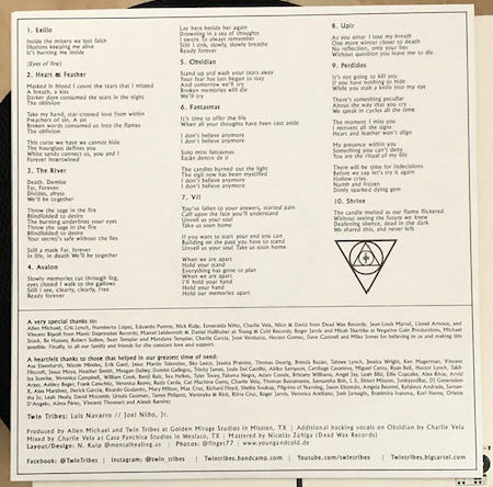 Twin Tribes : Ceremony (LP, Album, RP, pin)