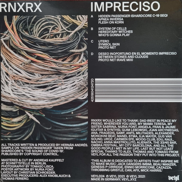 RNXRX - Impreciso — back sleeve