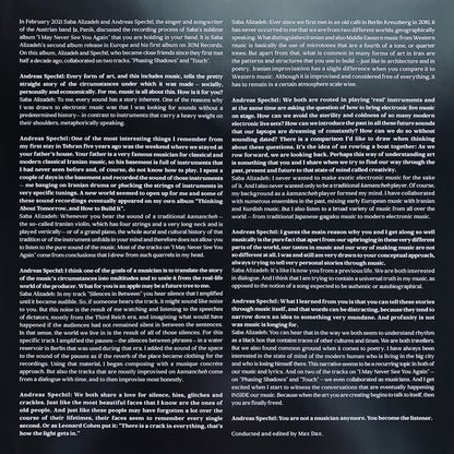 Saba Alizâdeh : I May Never See You Again (LP, Album)