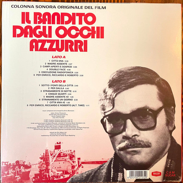 Ennio Morricone : (Colonna Sonora Originale Del Film) Il Bandito Dagli Occhi Azzurri (LP, Album, RSD, Ltd, RM, Blu)