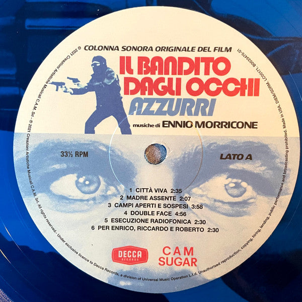 Ennio Morricone : (Colonna Sonora Originale Del Film) Il Bandito Dagli Occhi Azzurri (LP, Album, RSD, Ltd, RM, Blu)