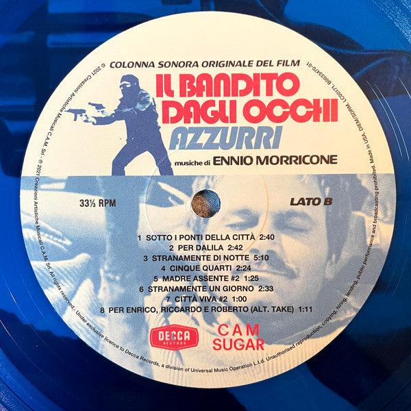 Ennio Morricone : (Colonna Sonora Originale Del Film) Il Bandito Dagli Occhi Azzurri (LP, Album, RSD, Ltd, RM, Blu)
