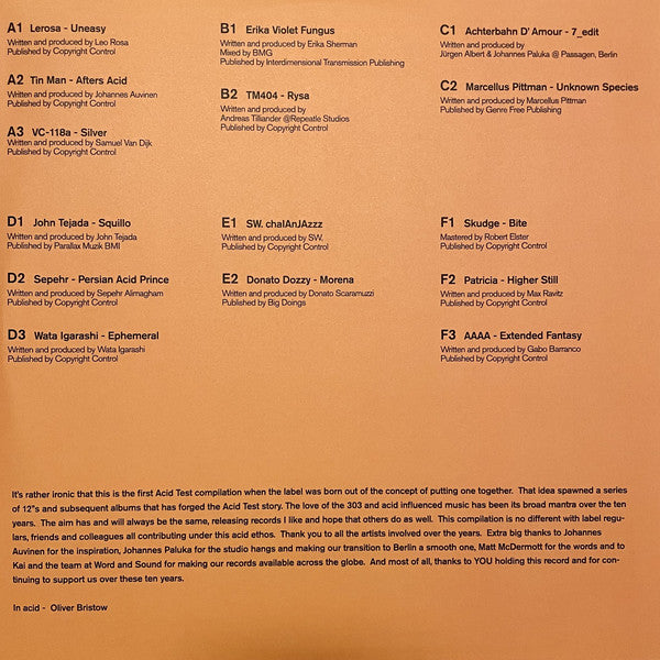 Various : 10 Years Of Acid Test (3xLP, Comp, Ltd)
