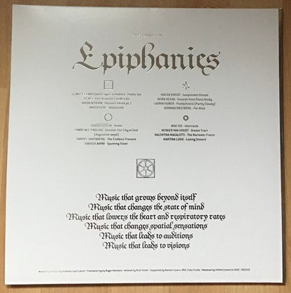 Various : Epiphanies (2xLP, Comp, Ltd, Whi)