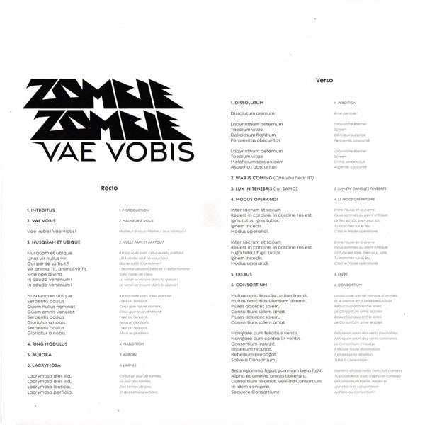 Zombie Zombie : Vae Vobis (LP, Album)