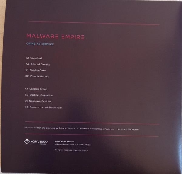 Crime as Service - Malware Empire — back sleeve