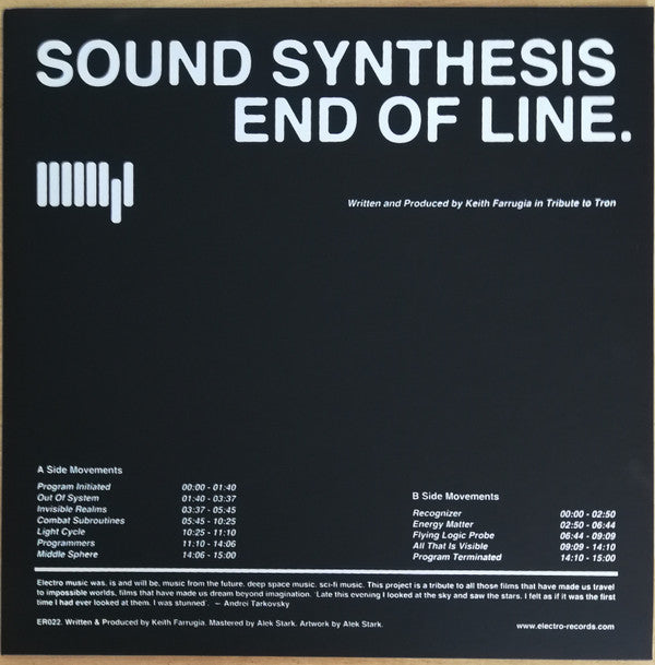 Sound Synthesis : End Of Line (12", Mixed, Vio)