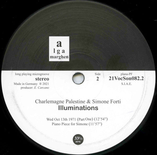 Charlemagne Palestine & Simone Forti : Illuminations (LP, Ltd, RM)