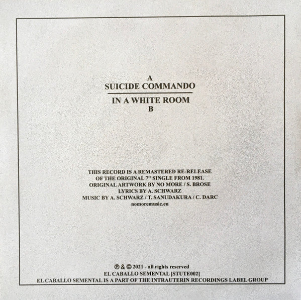 No More : Suicide Commando (7", Single, Ltd, RE, RM, RP, Pur)