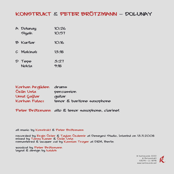 KonstruKt & Peter Brötzmann : Dolunay (2xLP, Album, RE, RM, 180)
