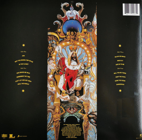 Michael Jackson - Dangerous — back sleeve