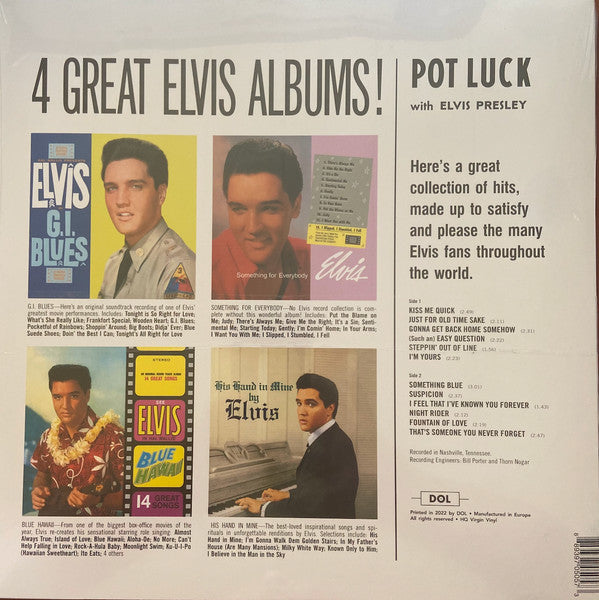 Elvis Presley - Pot Luck With Elvis — back sleeve