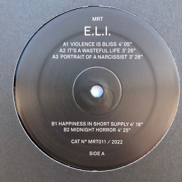 E.L.I.  - Violence Is Bliss — back sleeve