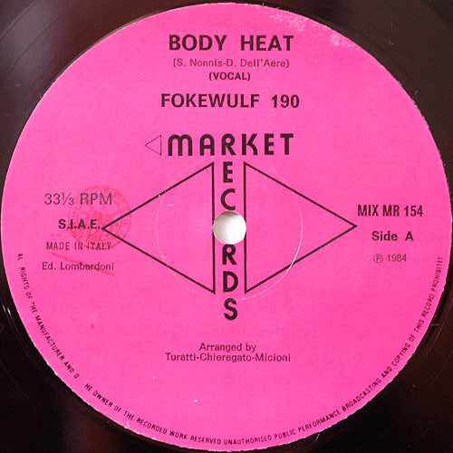 Fockewulf 190 : Body Heat (12", Maxi)