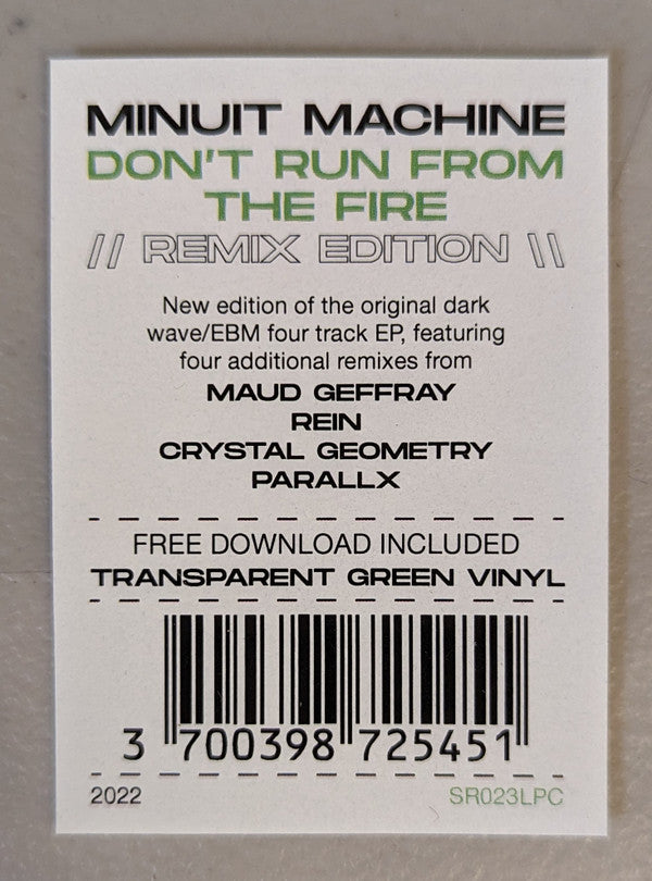 Minuit Machine : Don't Run From The Fire (Remix Edition) (12", EP, Gre)