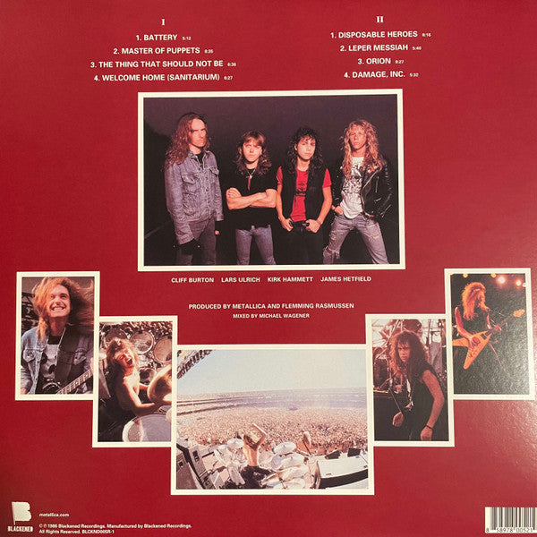 Metallica - Master Of Puppets — back sleeve