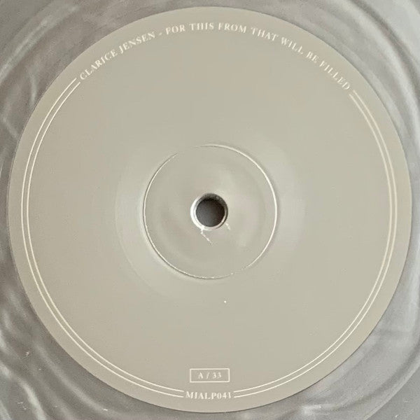 Clarice Jensen : For This From That Will Be Filled (LP, RP, Sil)