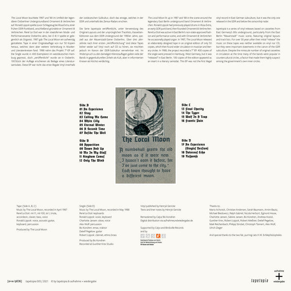The Local Moon - The Local Moon — back sleeve