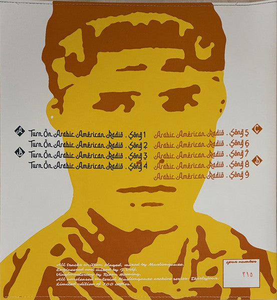 Muslimgauze : Turn On Arabic American Radio (LP, Ora + LP, Tur + Album, Ltd, Num, S/Edition)