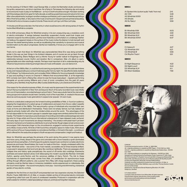 L.G. Mair, Jr. - Selected Rhythm Tracks 1988-1994 Volume I — back sleeve
