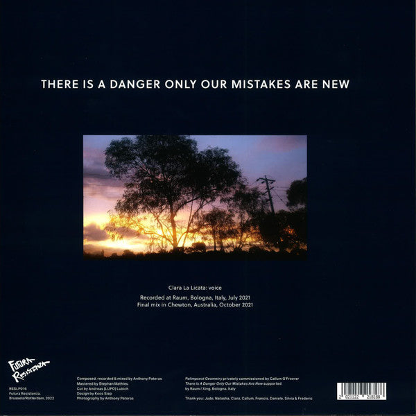 Anthony Pateras - Two Solos — back sleeve
