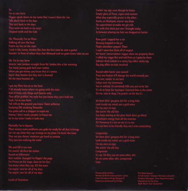 Nas : Rare (7", Single, Whi)