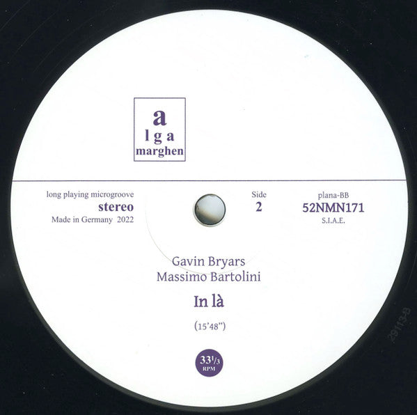 Gavin Bryars, Massimo Bartolini : In Là (LP, Album, Ltd)