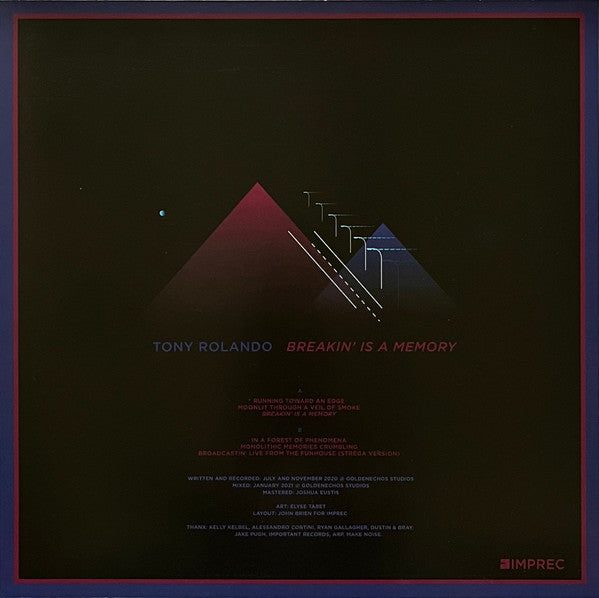 Tony Rolando - Breakin' Is A Memory — back sleeve