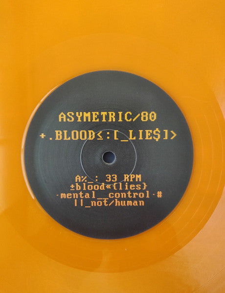 Asymetric80 : Blood Lies (12", MiniAlbum, Ltd, Ora)