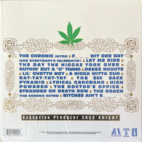 Dr. Dre - The Chronic — back sleeve