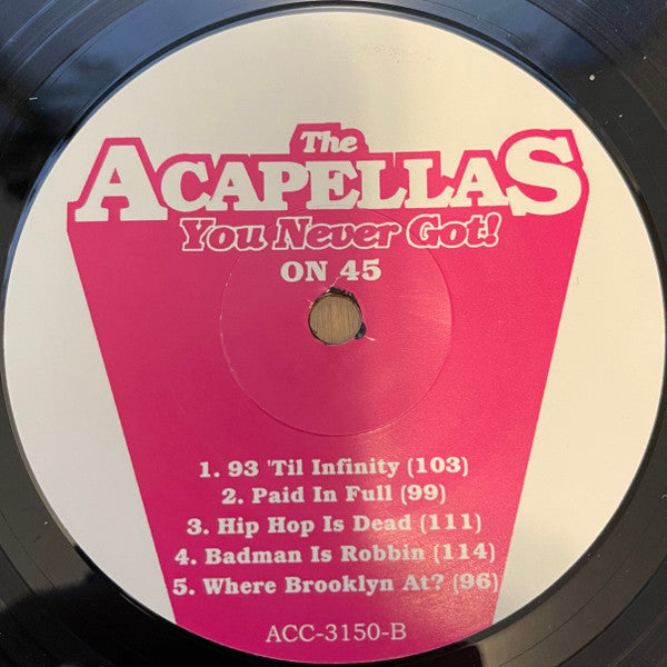 Various - The Acapellas You Never Got! On 45 — back sleeve