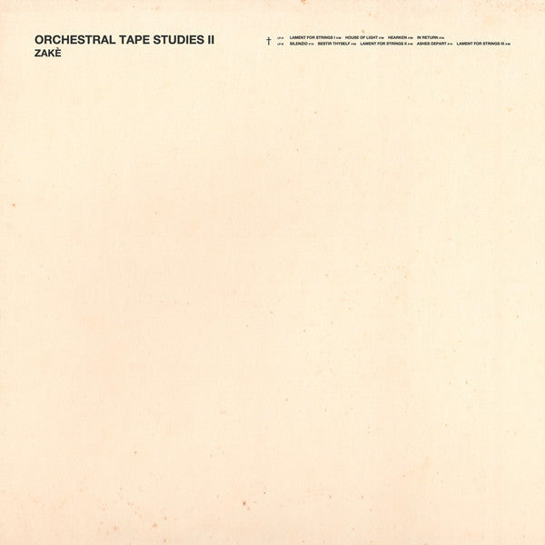 zakè - Orchestral Tape Studies II — front sleeve
