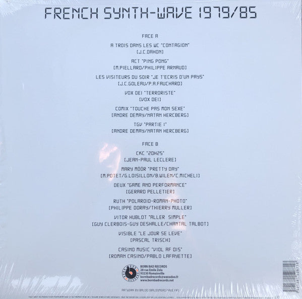 Various - BIPPP : French Synth-Wave 1979/85 — back sleeve