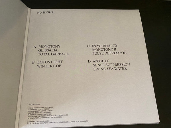 Tim Hecker : No Highs (2xLP, Album)