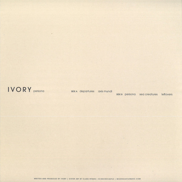 Ivory  - Persona — back sleeve