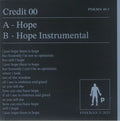 Credit 00 : Hope (7")