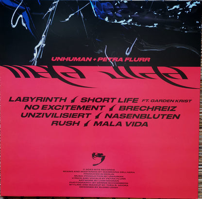 Unhuman + Petra Flurr : Mala Vida (LP, Album, Ltd, Red)