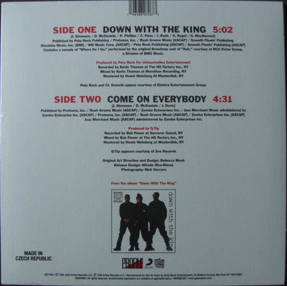 Run-DMC : Down With The King / Come On Everybody (7", RP, Red)